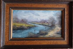 Vidéki táj patakkal (Franciaország)