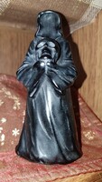 Obszidián-  FÉLDRÁGAKŐ-ásványból- faragott - Gótikus jellegű SZOBOR-különleges-HIBÁTLAN -10 cm!