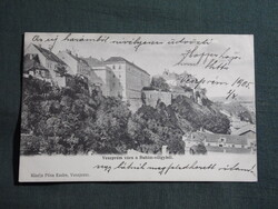 Képeslap,Veszprém,Veszprém vára a Buhim völgyből látkép,részlet,Pósa Endre kiadás,1905-