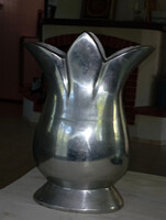 Mid century / Art deco HATALMAS FÉM  PADLÓVÁZA VÁZA - 36 cm -Art&Decoration