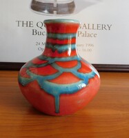 Retro kerámia váza pikkelyes mintával