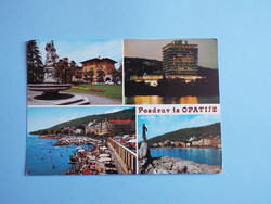 Képeslap (9) - Jugoszlávia (Horvátország) - Opatija mozaik 1970-es évek