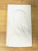 Zsolnay fehér , fali kép Jézus Krisztussal