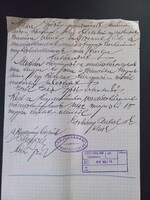 1932-ben kelt, kézzel írt irat a Hajdúnánási Vadásztársulattól Csiha Győző fegyvertartása ügyében