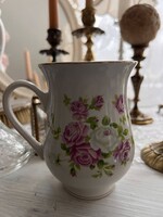Csodaszép porcelán bögre / váza / kancsó rózsákkal gazdagon