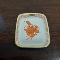 Herendi Orange Apponyi mintás porcelán tálka, gyűrűtartó