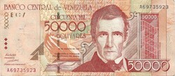 50000 bolivar bolivares 1998 Venezuela 2.