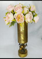 Muharos Lajos iparművészeti réz kupa, ötvösmunka- 24 cm