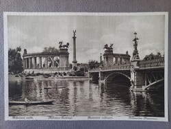 Antik fotónyomat (vsz. Divaldy) Budapest, Milleniumi emlék 1920 körül 15,5 x 22 cm