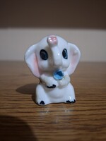 Porcelán aranyos szerencsehozó elefánt. 4,8 cm. Hibátlan