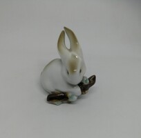 Zsolnay porcelán barkás nyuszi!