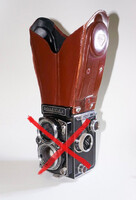 RITKA ROLLEI ROLLEIFLEX F&H bőr nézőke close focus 1 LENCSE HIÁNYZIK!!!