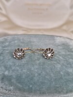 Antik arany-ezüst fülbevaló pár gyémántokkal