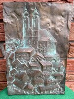 Veszprémi Imre /1932-1913/:   TIHANY Bronz falikép