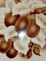 RÉGI jelzett  MAJOLIKA TORTALAP v edényalátét  - 31 cm  - Art&Decoration