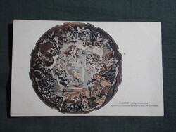 Képeslap,Szigetvár,Plébánia templom,Zrínyi kirohanása freskókép látkép,részlet,Délsomogy kiadá,1925-
