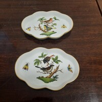 Herendi Rothschild mintás porcelán tál, gyűrűtartó, hamutál