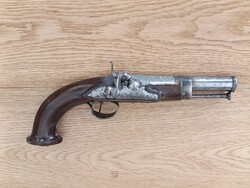 Gyönyörű antik elöltöltős pisztoly, 1820 körül
