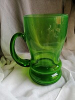 Zöld huta üveg kancsó