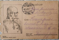 1916 FERENC JÓZSEF CSÁSZÁR MAGYAR KIRÁLY MEGÍRT TÁBORI LAP I VILÁGHÁBORÚ FRONT EREDETI, KORABELI