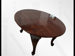 Antik neobarokk stílusú restaurált bővíthető étkezőasztal