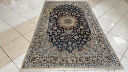 4287 LEÁRAZÁS Iráni Nain selyemkontúros kézi gyapjú perzsa szőnyeg 140X235CM