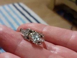 0.45 ct modern gyémánt ezüstgyűrű Garanciával, szamlával!