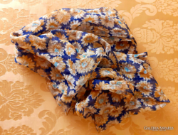 Sárga virágos muszlin sál. 30x150 cm