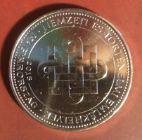 2015 Emlékhely (parkettás) 50 forintos rolniból, verdefényes, tasakban.