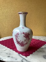 Nagy méretű HERENDI indiai kosár mintás porcelán váza 28 cm.
