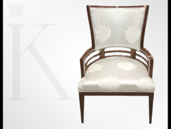 Art deco stíl karosszék tömör fából új kárpittal