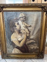 Festmény Anya gyermekével