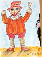 Für Emil: A kohén bohóc - eredeti grafika 2025-ből!