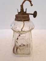 Mini petróleum lámpa szecessziós díszítéssel
