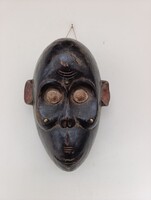 Majom maszk antik afrikai patinás fa maszk Bamileke népcsoport Kamerun africká maska M7 668 6182