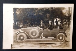Hűvösvölgy Budapest 1928.szept.2. fotózás autó vicces autóval fotó képeslap