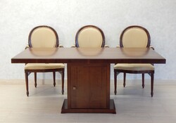 Art Deco 8 személyes étkezőasztal- edénytárolóval  [ C-41 ] Raktárról elérhető termék!