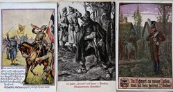 3db l. Világháborús különleges hadi képeslap (zászló)