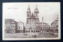 Prága Óváros-tér Tyn-templom képeslap