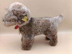 1960-70 STEIFF 10" Mohair 4190/17 vagy 4190 17 Raudi vintage hosszúszőrű tacskó