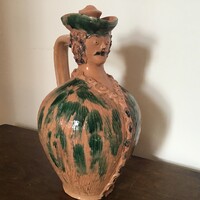 Népi kerámia korsó 35cm.