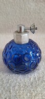 Antik parfümős kobalt kék üveg art deco ..Az üveg része hibátlan