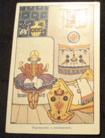 Kőszegi Bella art deco Magyar Ifjúsági Vöröskereszt képeslap