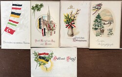 5db l. Világháborús különleges hadi képeslap (zászló)