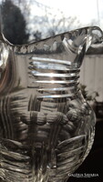 Metszett,vastag kristály vizeskancsó