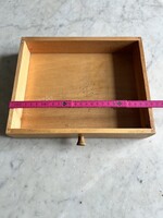 Kis fiók fából lapos tároló rendszerező vintage retro