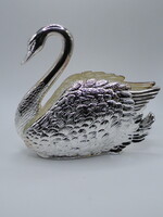 K340 a HATTYÚ ezüstözött hattyú formájó szalvéta tartó, eredeti dobozában