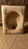 Japán porcelán asztali képkeret írisz virág mintával
