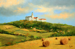 Lantos György: Szalmabálák Pannonhalmán 40x60 cm