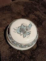 Herendi bonbonier új kék-ezüst doboában, cerificate-tel